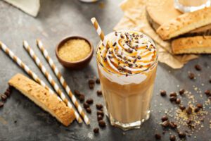 Speciale koffie met slagroom bij Bartjes Boerderij