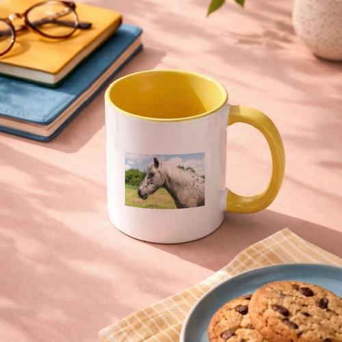 Mok met paardenprint bij Land van Bartje activiteiten.
