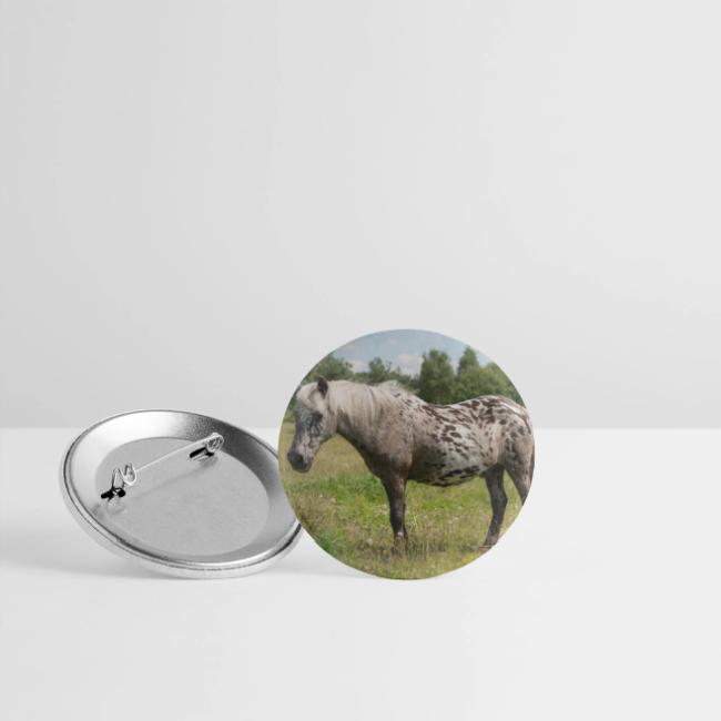 Speld paardenprint bij Land van Bartje ponyranch.